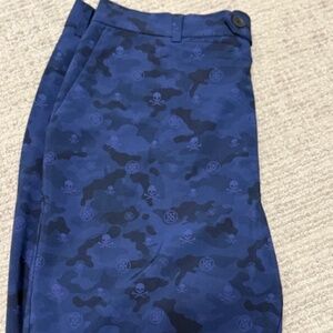 G/Fore Men's Camo Blue Golf Short- Brand New